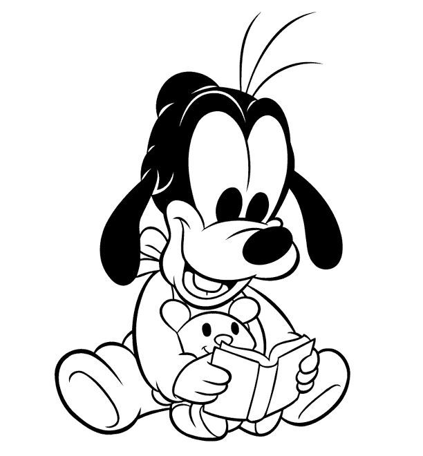 612x660 Baby Goofy Coloring Pages