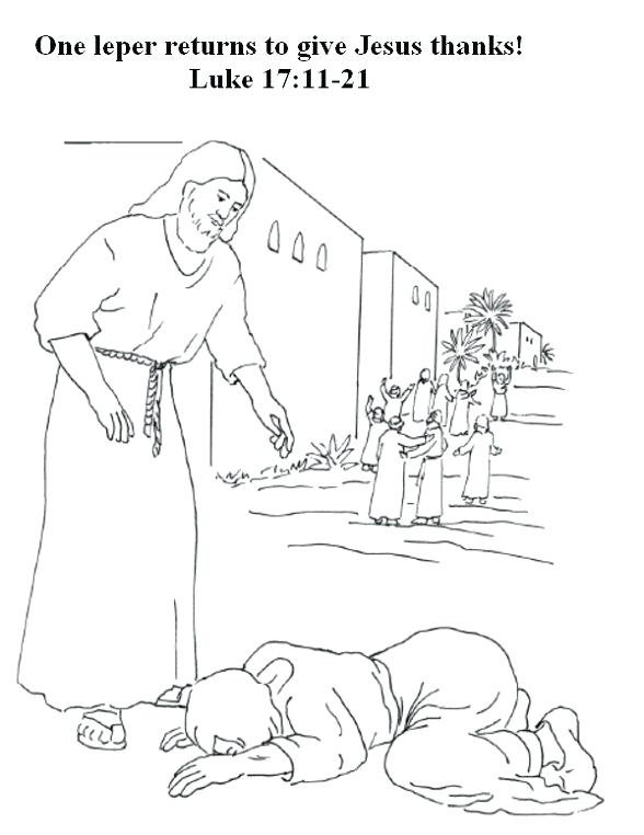 588x762 Jesus Heals 10 Lepers Coloring Page Heals Ten Lepers Coloring Page