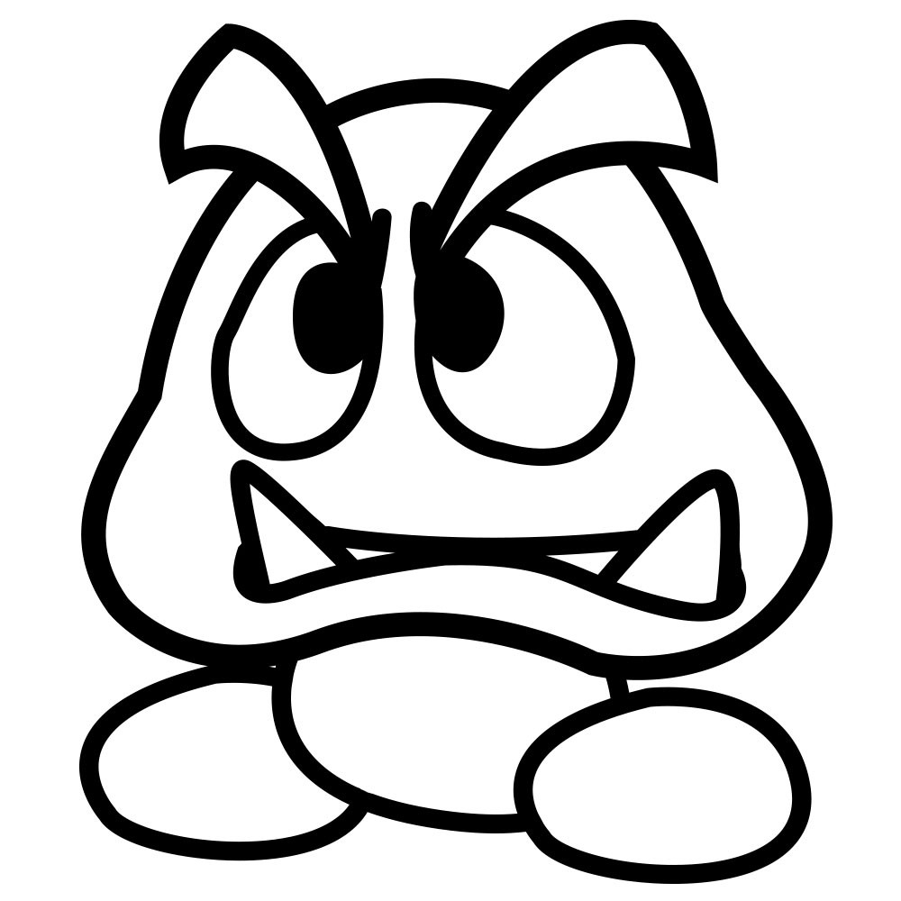 1000x1000 Fresh Goomba Coloring Pages Free Coloring Pages Download