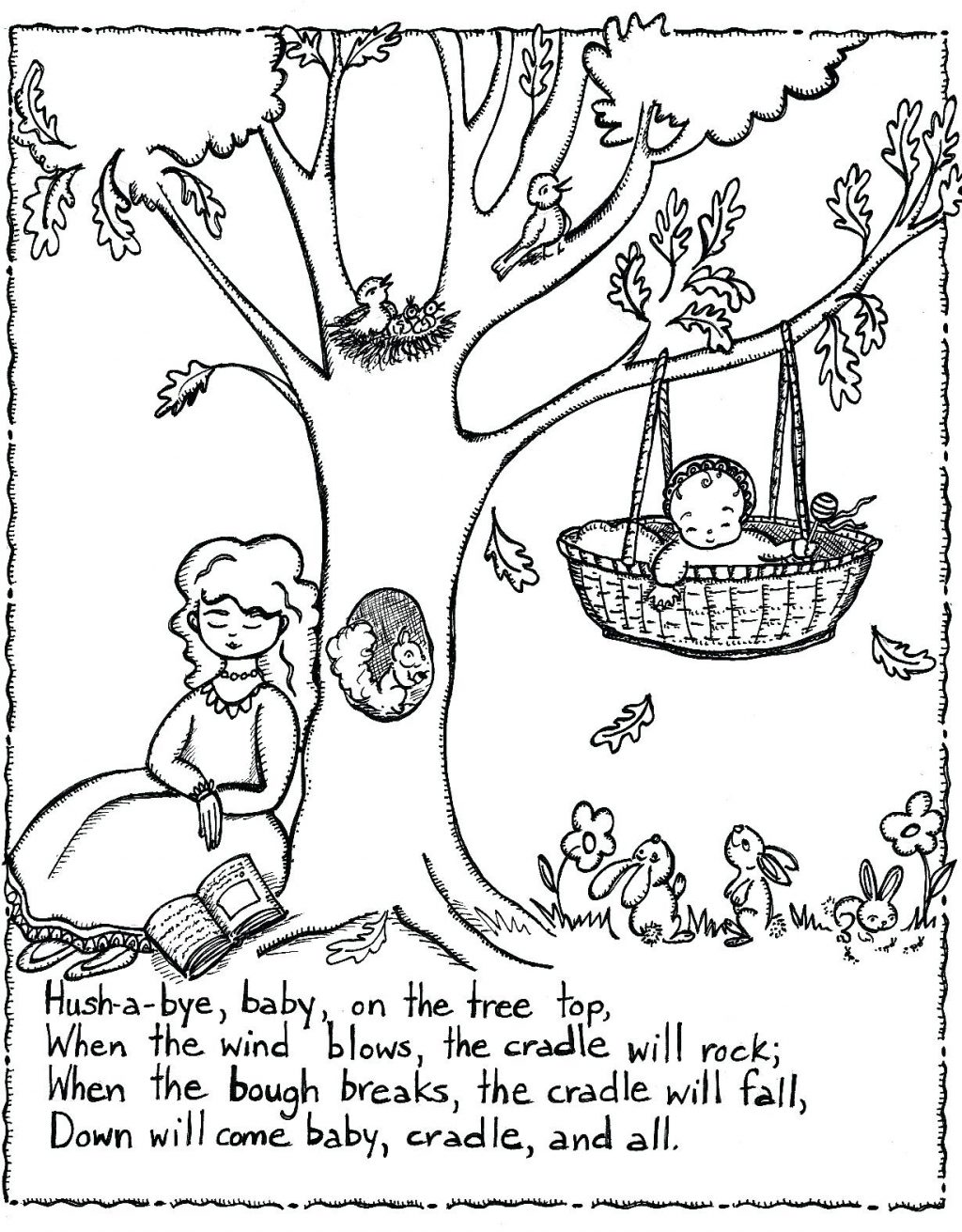 1024x1311 Coloring Page ~ Goose Coloring Page Free Nursery Rhymes Pages