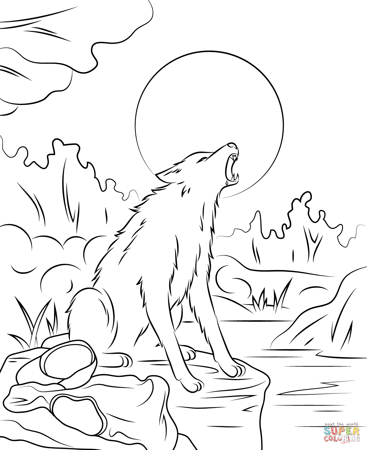 1175x1440 Goosebump The Werewolf Coloring Page Free Printable Pages