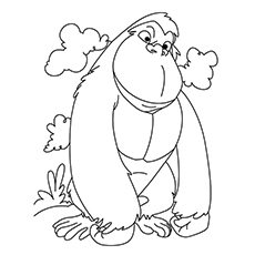 Gorilla Coloring Pages
