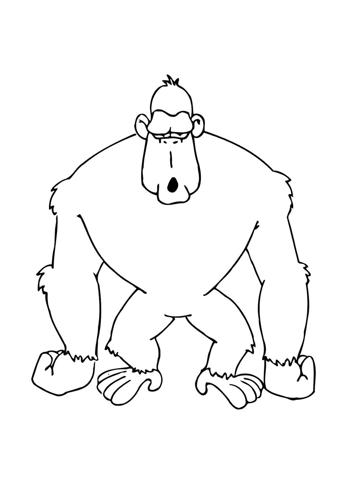1134x1600 Tarzan And The Gorilla Sleep Coloring Pages For Kids Page