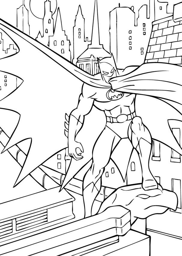 606x850 Batman24 Coloring 4 Kids Dc Super Hero's Amp Pets