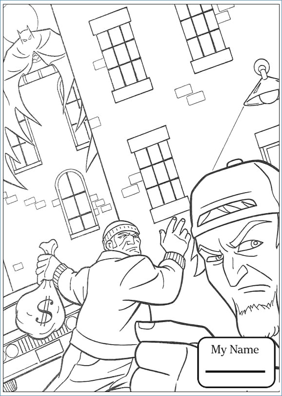 578x810 Batman Gotham City Coloring Pages