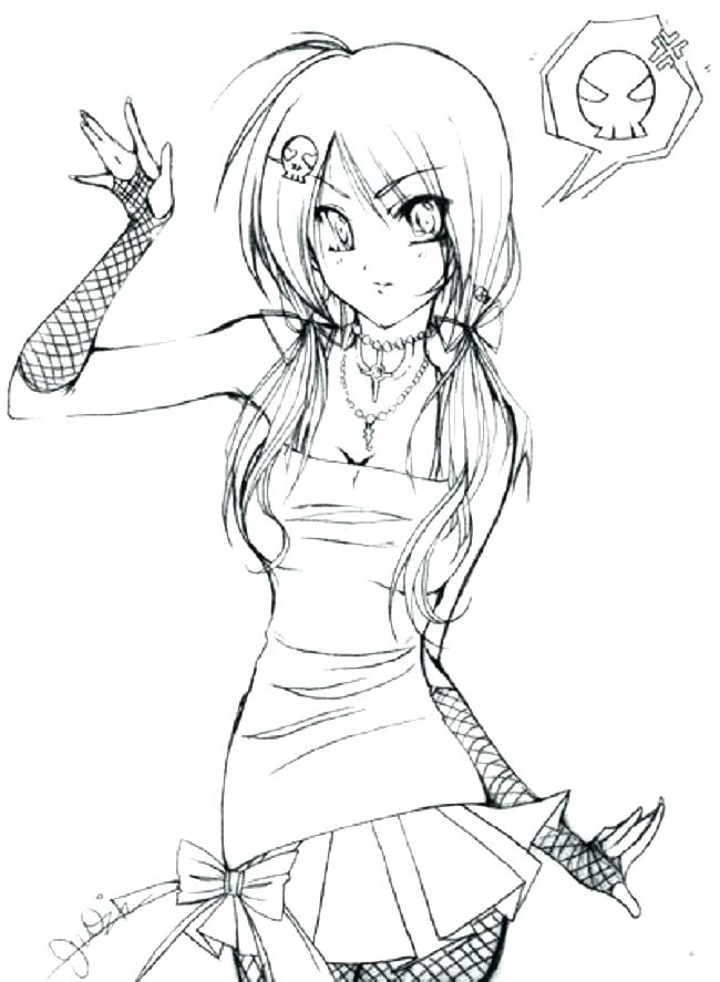 650x887 Goth Coloring Pages