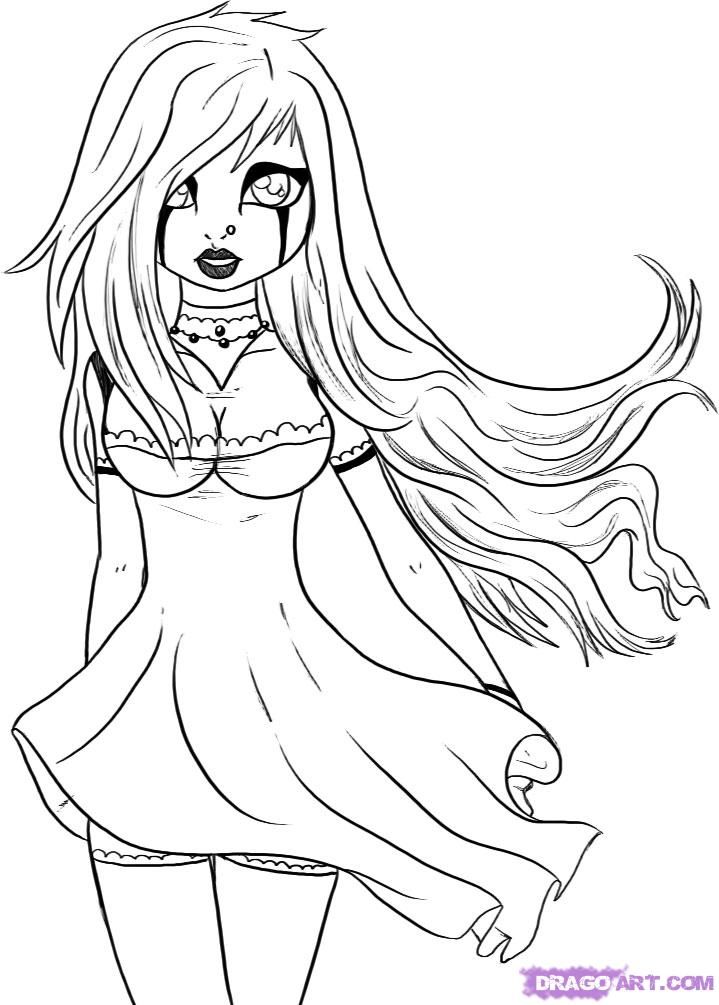 719x1005 Shining Gothic Coloring Pages For Adults Printable To Print Fairy
