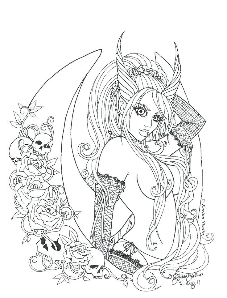 736x964 Gothic Coloring Pages