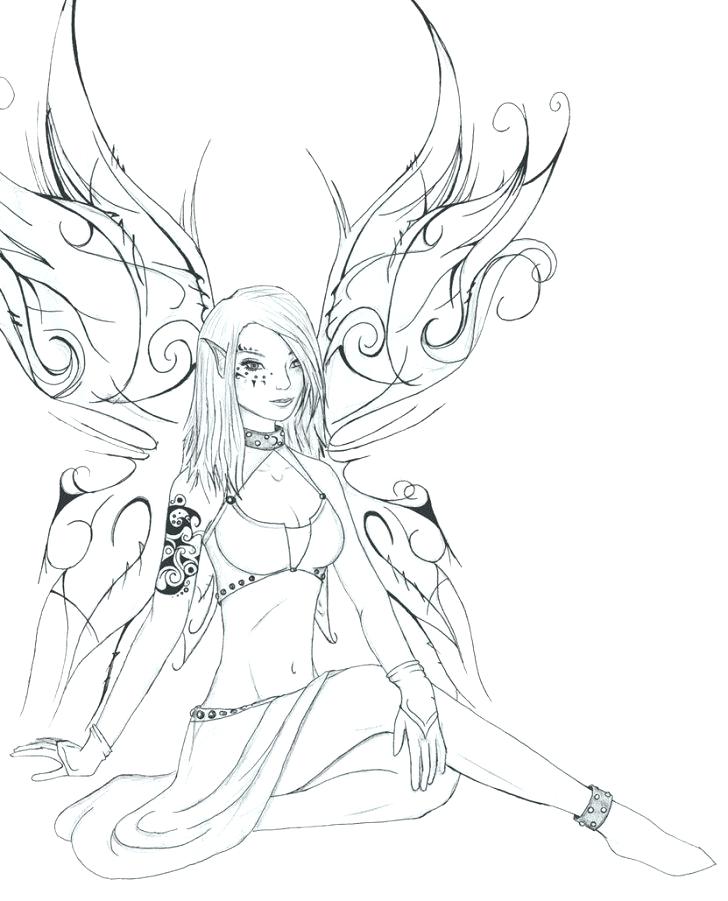 728x901 Goth Coloring Pages Coloring Pages With Wallpapers Full Goth Fairy