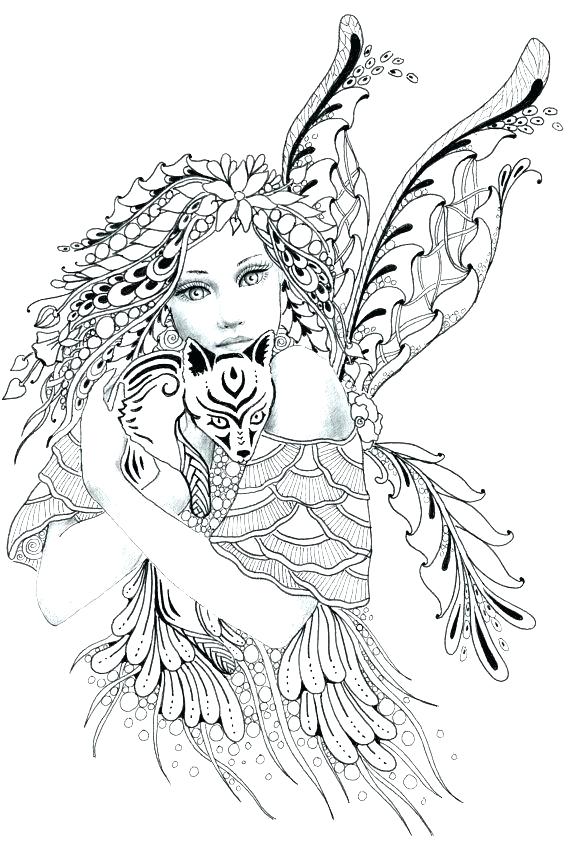570x855 Free Fairy Coloring Pages Related Post Free Printable Gothic Fairy