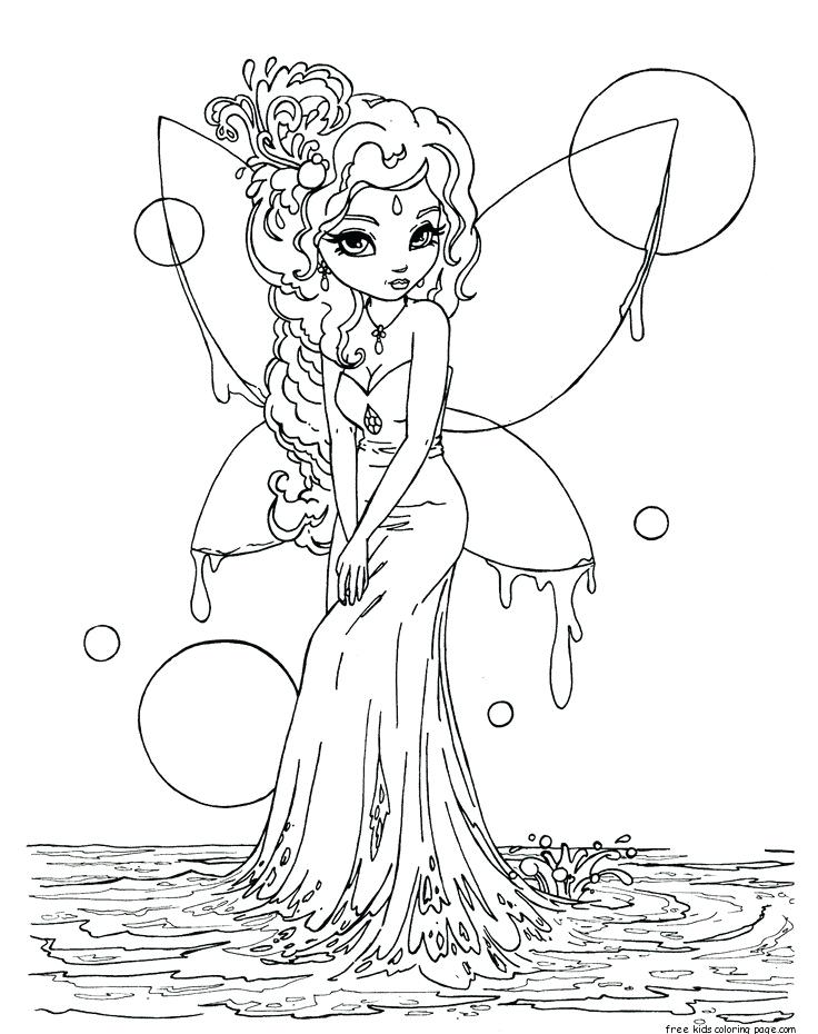 736x930 Printable Gothic Fairy Coloring Pages Free Funny