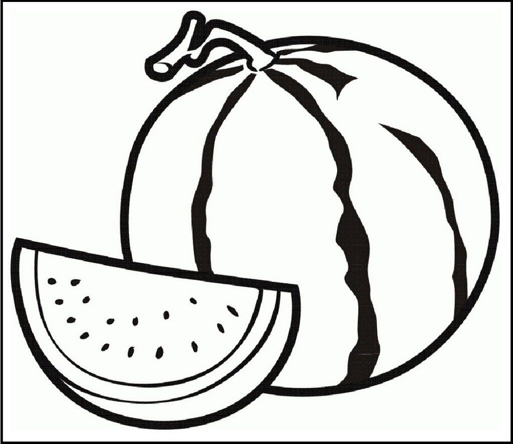 1024x885 Coloring Pages Of Fruit Watermelon Gallery Coloring Sheets