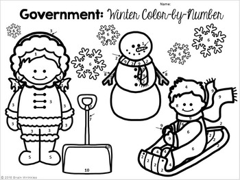 350x263 Government Color By Number Activity (Winter Edition) By Brain
