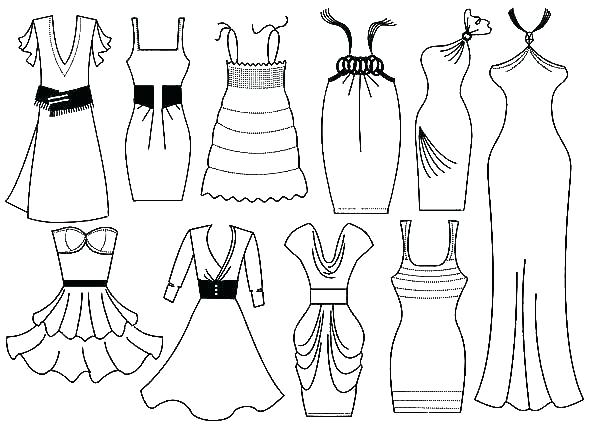 600x424 Dress Up Coloring Pages Dress Coloring Pages Clothes Coloring Page