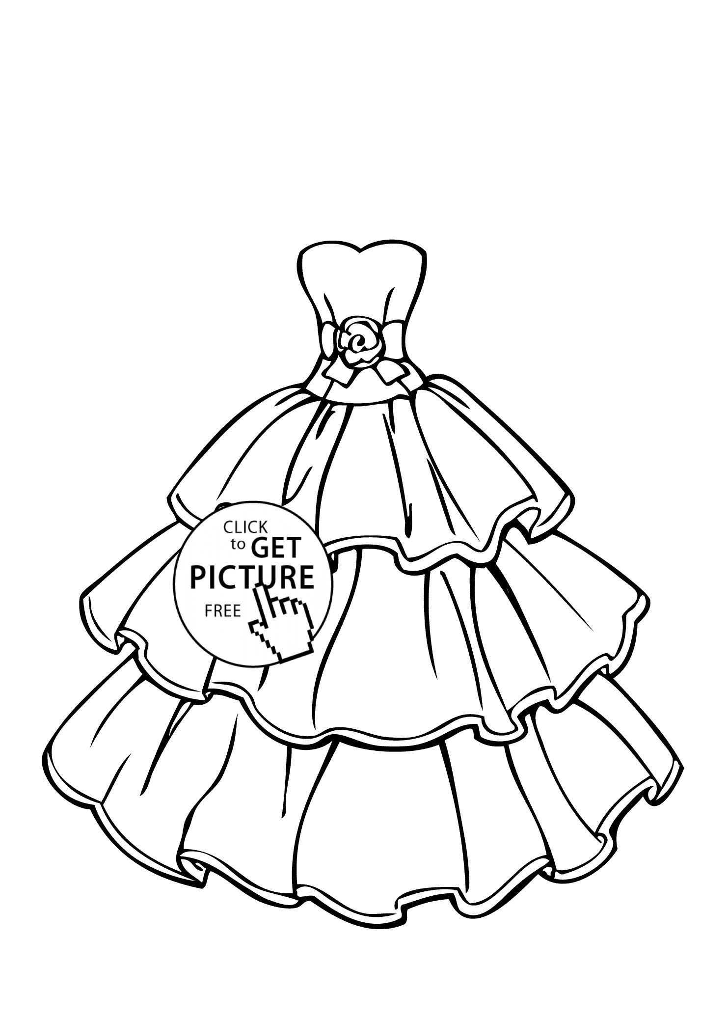 1483x2079 Free Dress Coloring Pages Printable Coloring For Kids 2018