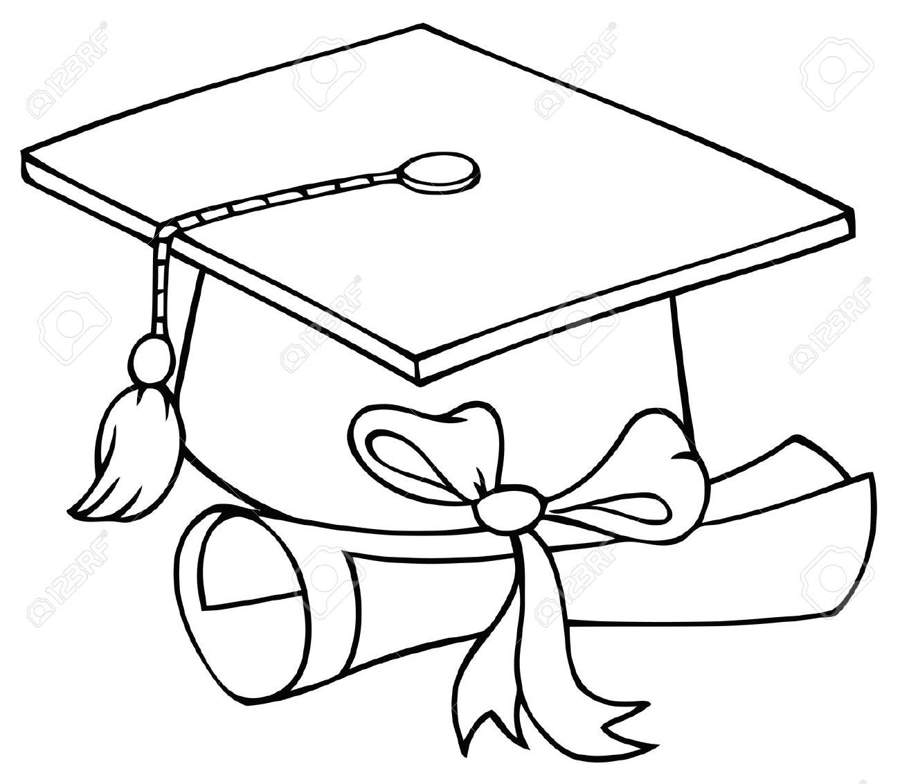 1300x1132 Graduation Cap And Gown Coloring Pages Download Coloring Book