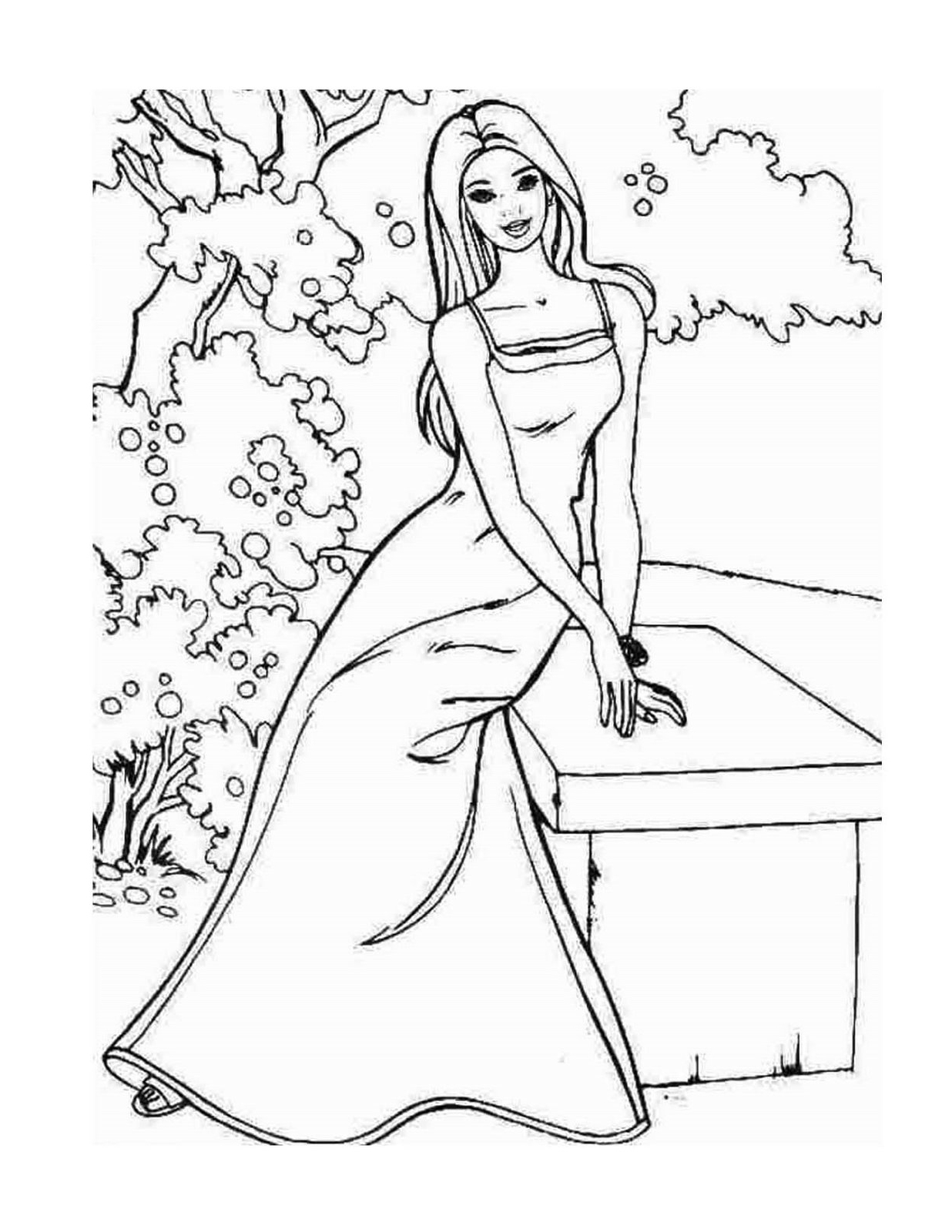 1236x1600 Ball Gown Coloring Page For Girls Printable Free Collection