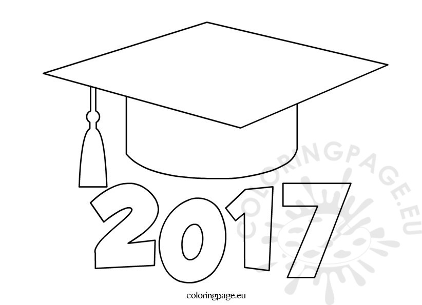 Graduation Cap Coloring Page