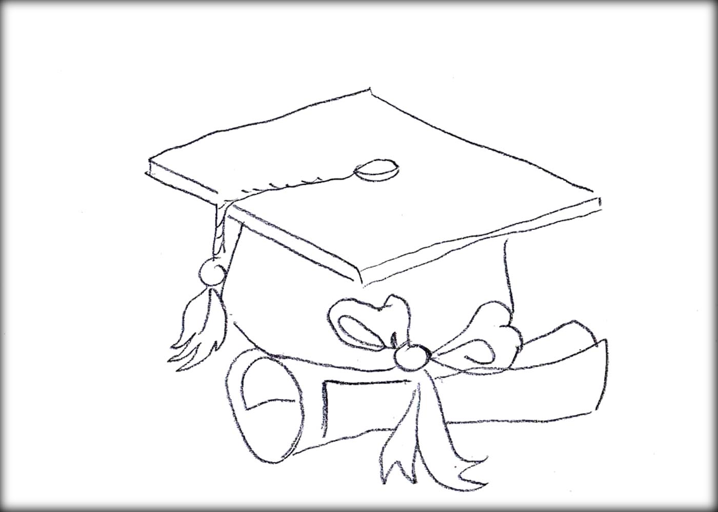 1400x1000 Graduation Cap Coloring Page Printable