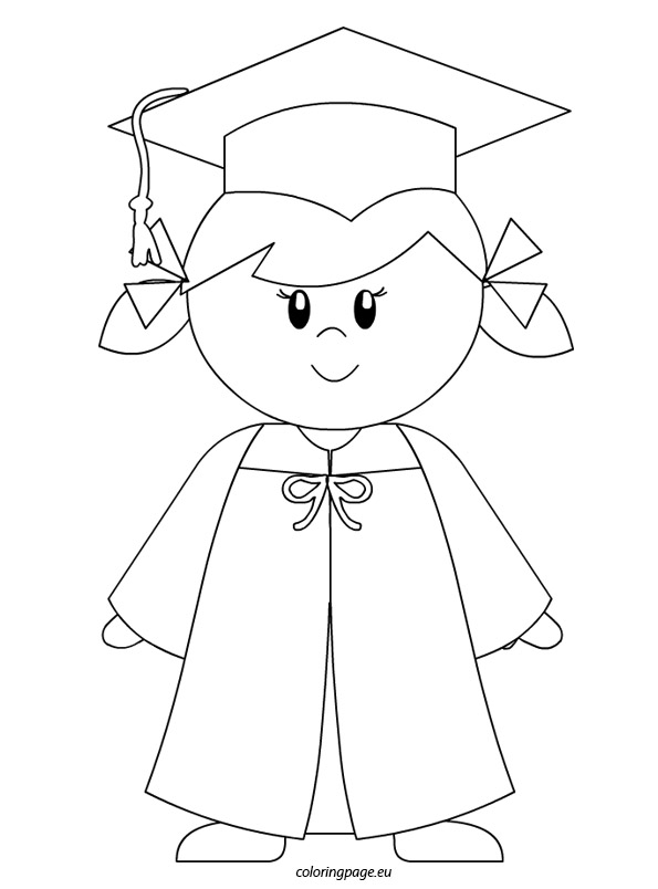 595x804 Kindergarten Graduate Girl Coloring Page To Color!