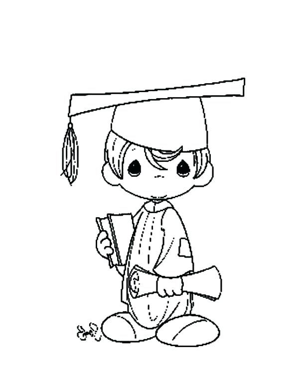 600x751 Graduation Cap And Diploma Coloring Pages Vanda