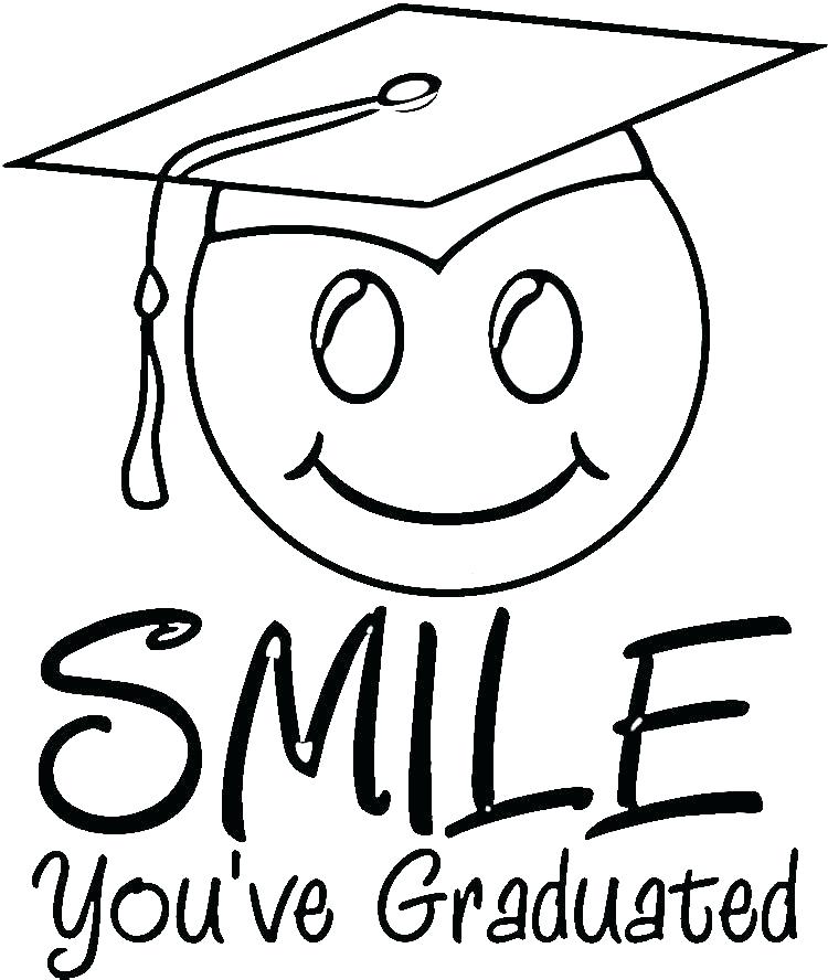 750x888 Graduation Coloring Pages Graduation Coloring Pages Class Of Hat
