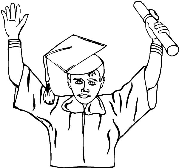 Graduation Coloring Pages Printables