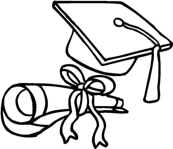600x517 Graduation Cap Coloring Page Graduation Cap Coloring Page