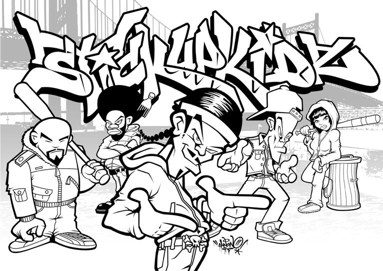 768x543 Love This Collection Of Graffiti Coloring Pages Coloringpagehub