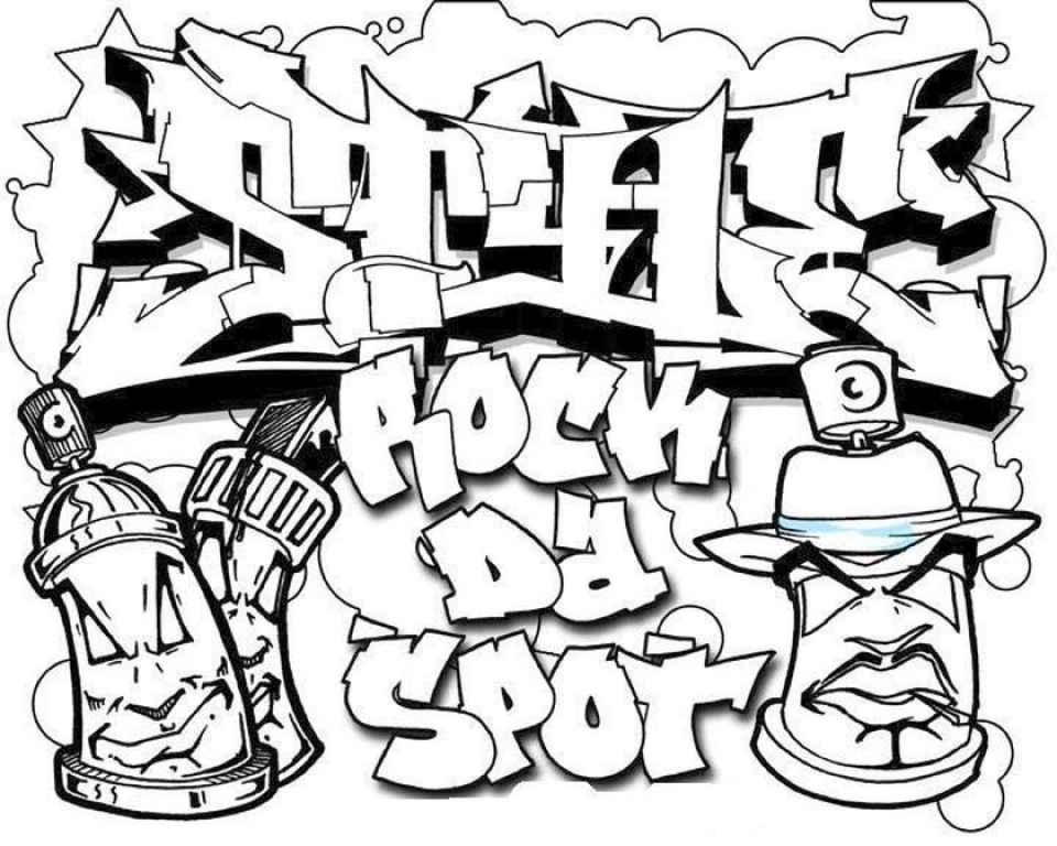 960x768 Graffiti Coloring Pages 15391