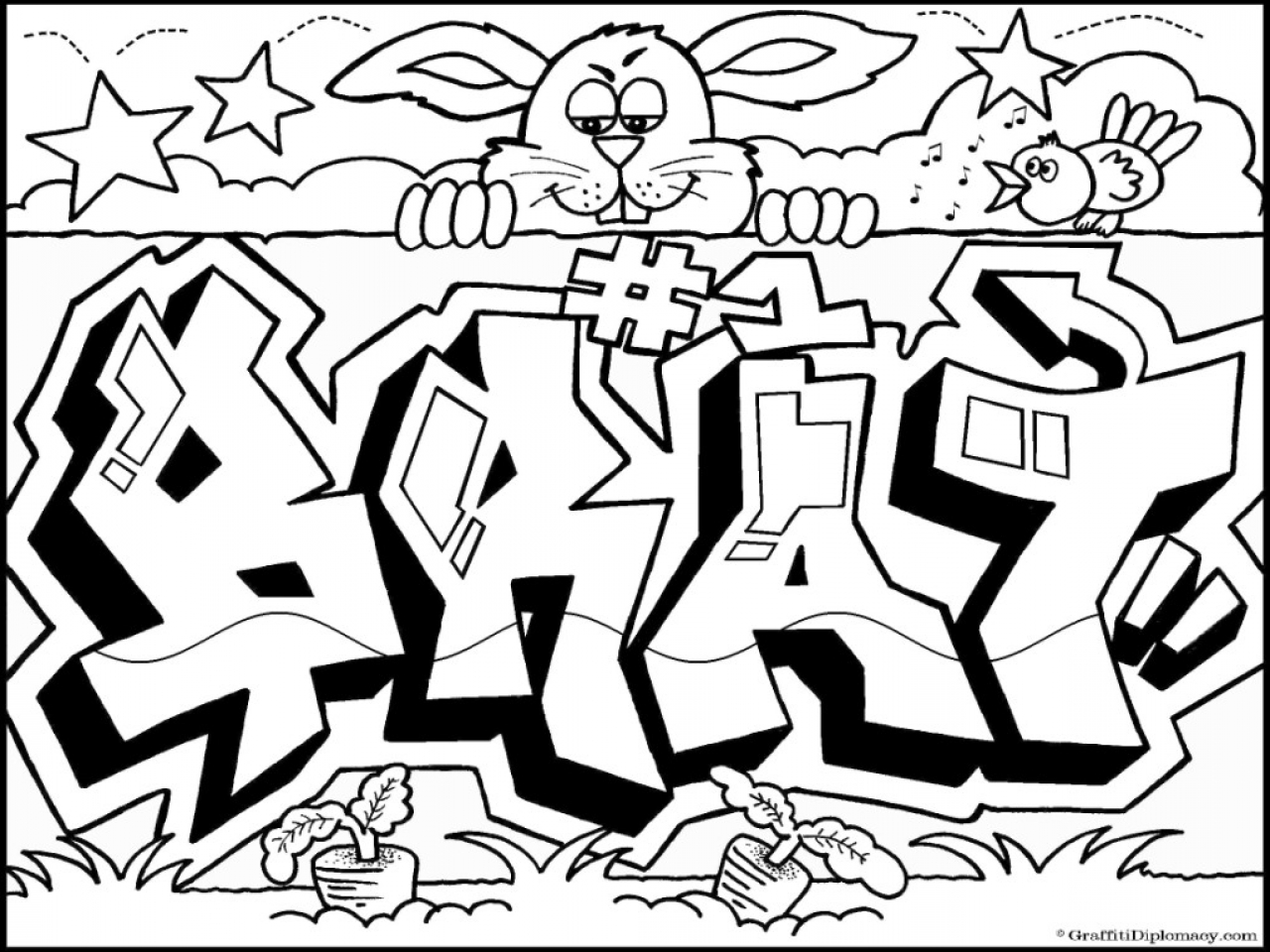 1280x960 Best Graffiti Coloring Pages For Nemo Coloring Page