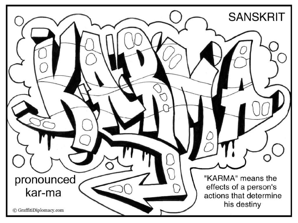 1024x766 Multicultural Graffiti Free Coloring Pages