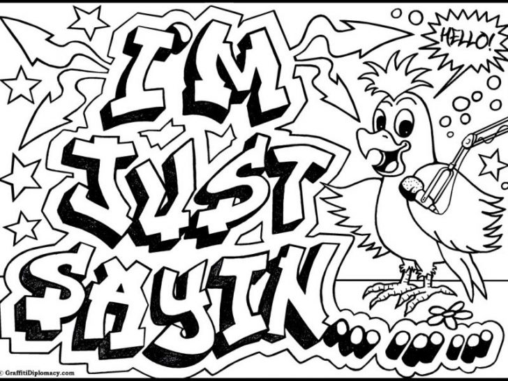728x546 Graffiti Words Coloring Pages Coloring