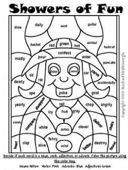 255x339 Springtime Grammar Mosaics Parts Of Speech Fun! Nouns,verb