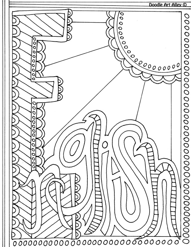 618x800 Subject Cover Pages Coloring Pages Classroom Doodles English