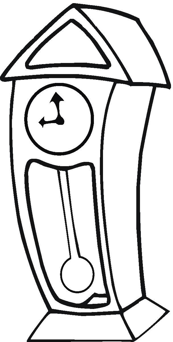 Grandfather Clock Coloring Page
