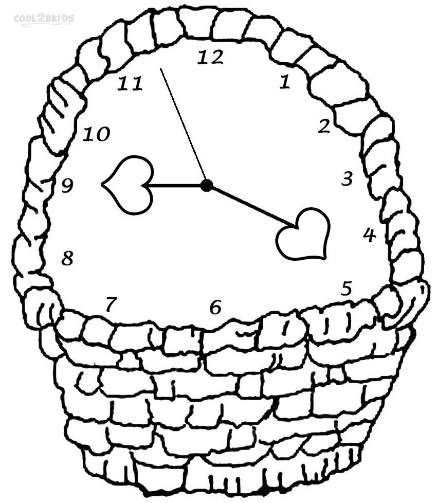 850x978 Printable Clock Coloring Pages For Kids Cool2bkids