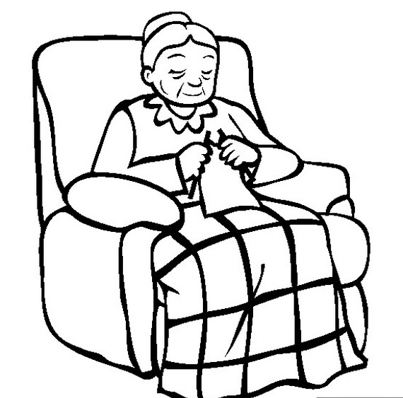 570x563 Grandparents Day Coloring Pages To Print And Color