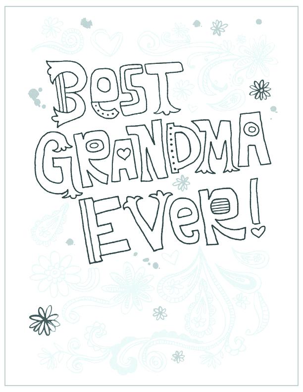612x792 Happy Birthday Grandma Coloring Page Birthday Card Coloring Page
