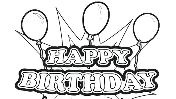 580x326 Colorable Birthday Cards Grandpa Birthday Coloring Pages Happy