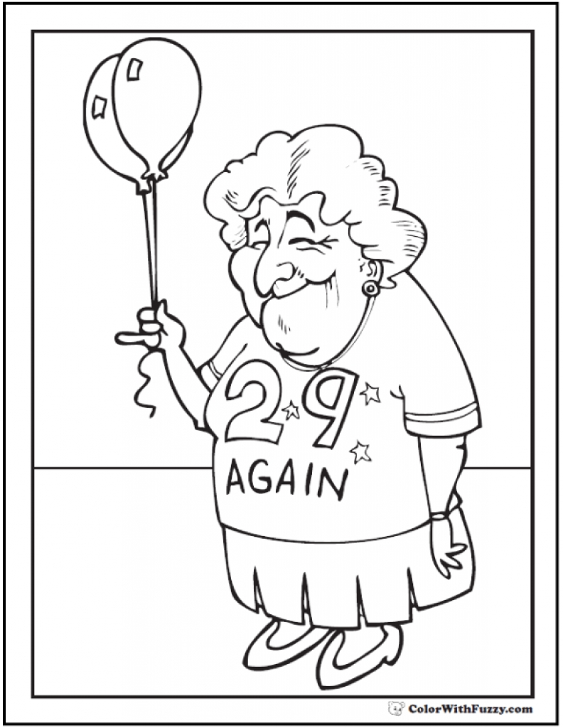 Grandma Coloring Page