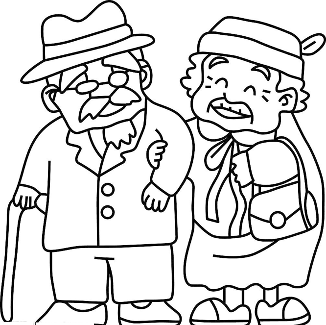 666x663 Grandma Coloring Pages 2337399