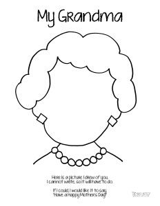 232x300 Grandparent Coloring Pages For Grandparents Day Card Stock
