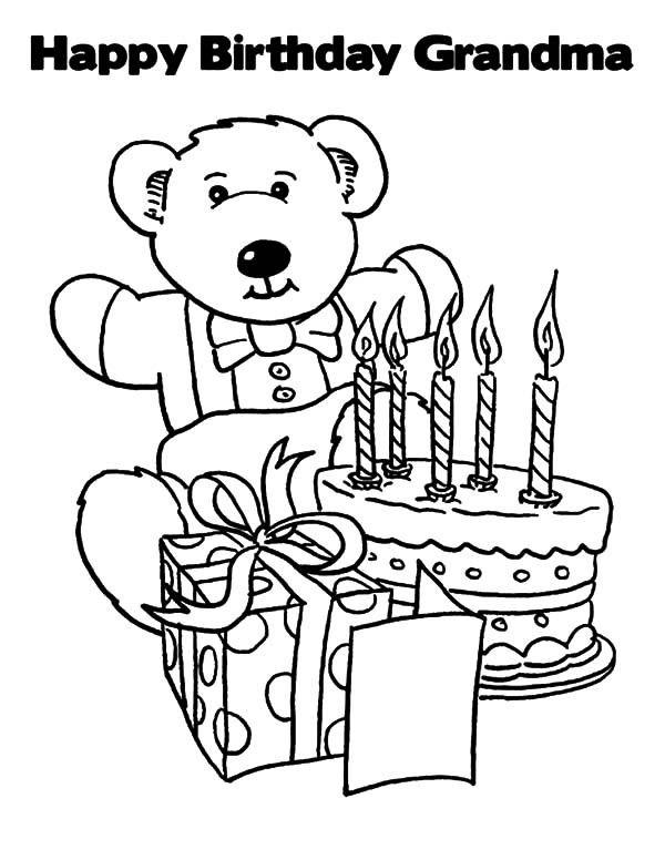 600x776 Happy Birthday Grandma Coloring Pages Best Place To Color