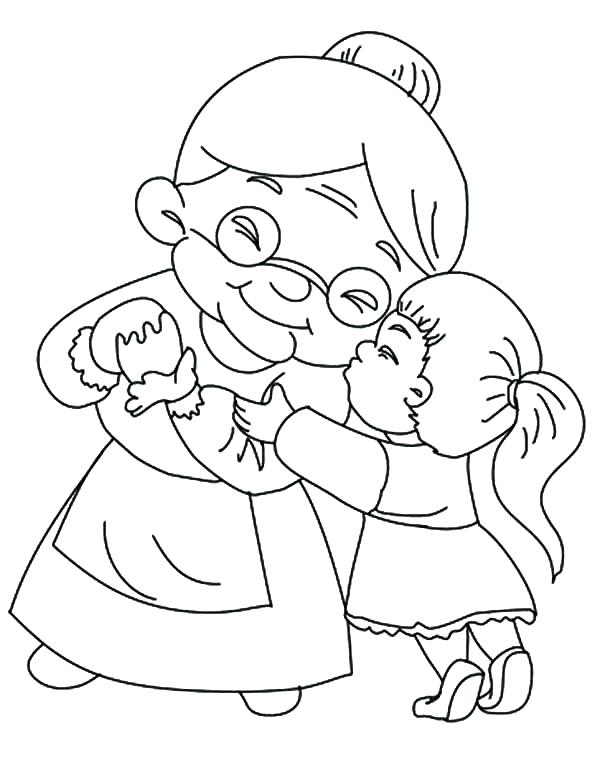 600x775 Grandparents Coloring Pages Coloring Page Grandparents Coloring