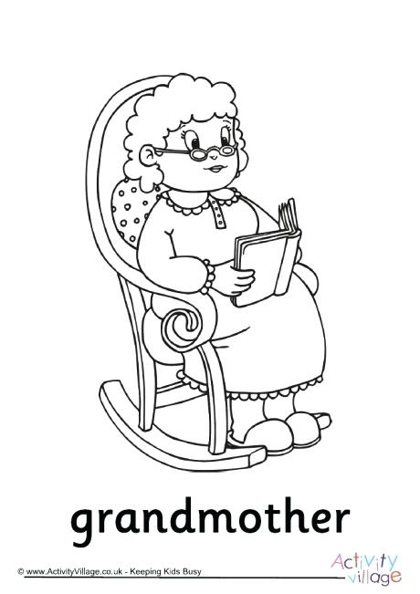 460x651 Grandparents Day Colouring Pages Grandmother Colouring Page 2 Free