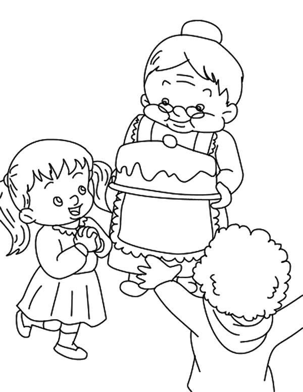 600x775 Celebrate My Birthday With Grandmother Coloring Pages Color Luna
