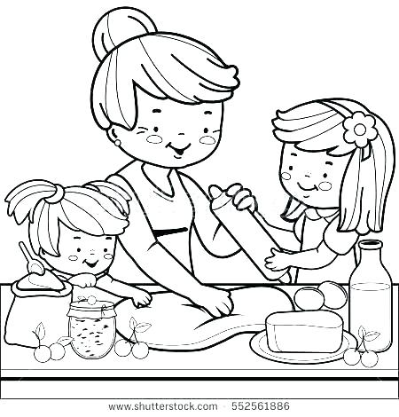 450x470 Grandmother Coloring Pages