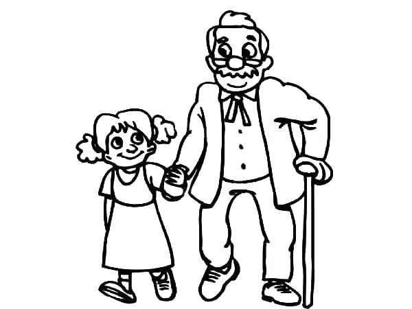 600x450 Grandpa Coloring Pages Happy Birthday Grandpa Coloring Pages