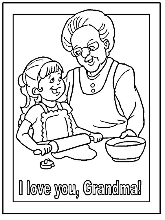 570x760 Grandparents Day Coloring Pages 2